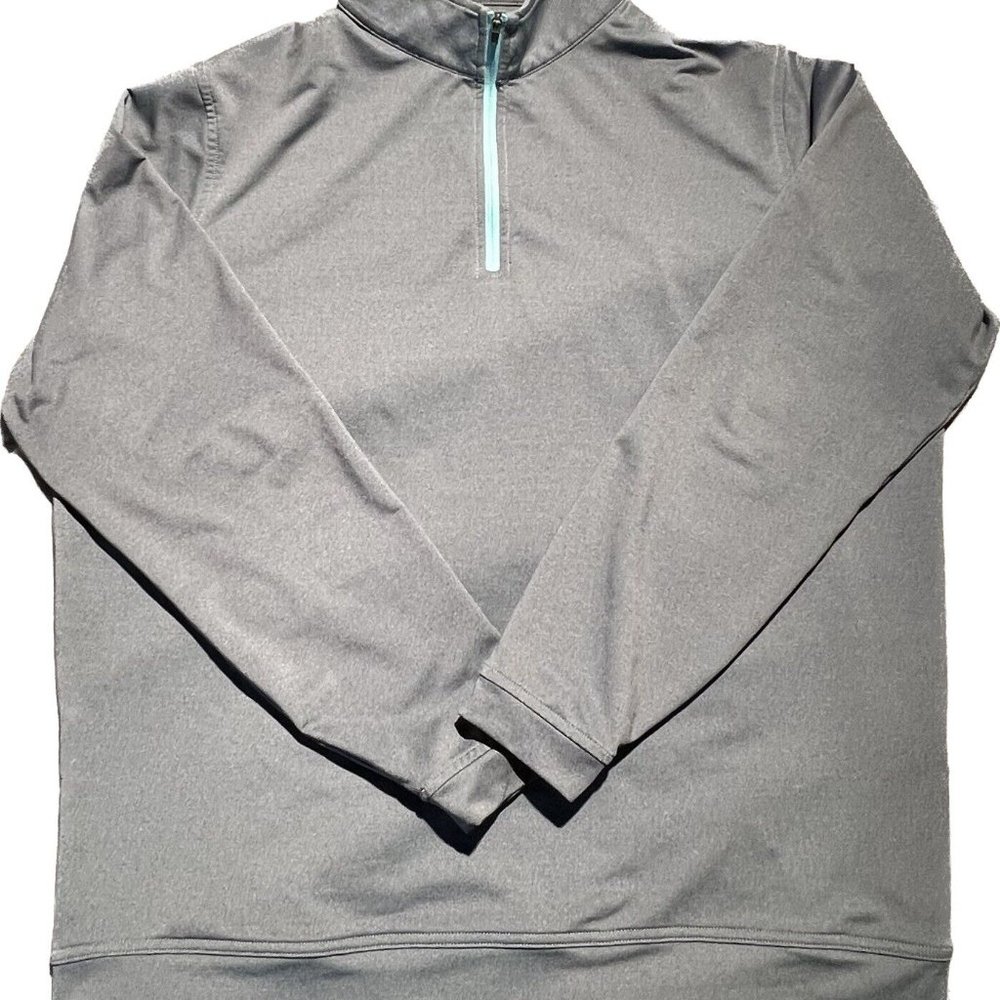 Peter Millar 4E 1/4 Zip Pullover Debordieu Golf Blue With Blue Trim Medium